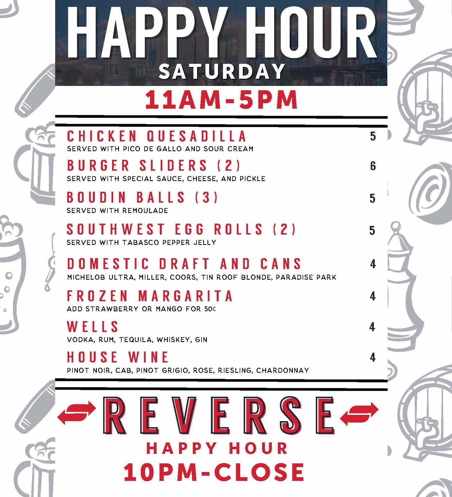 HAPPY HOUR MENU - Red Stick Social